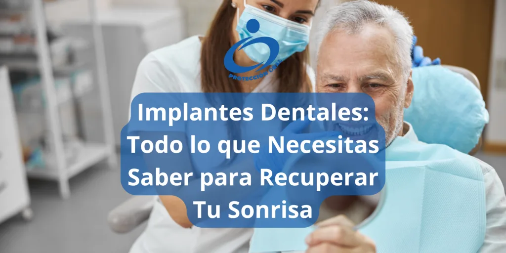 Paciente recibiendo un implante dental en la Clínica Protección Oral, con enfoque en precisión y durabilidad.
